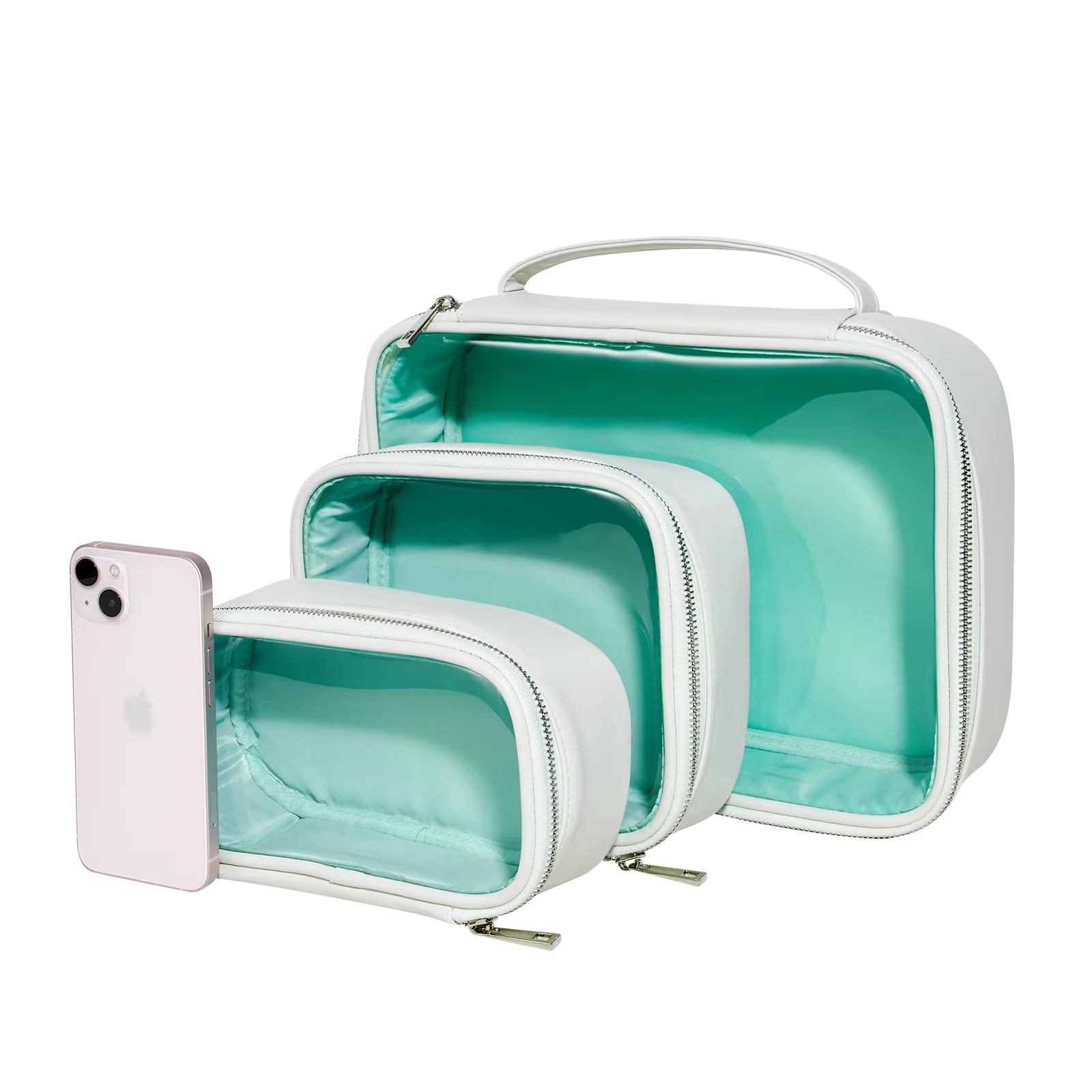 Новый тренд путешествий: набор из трёх прозрачных косметичек для идеального порядка в дороге