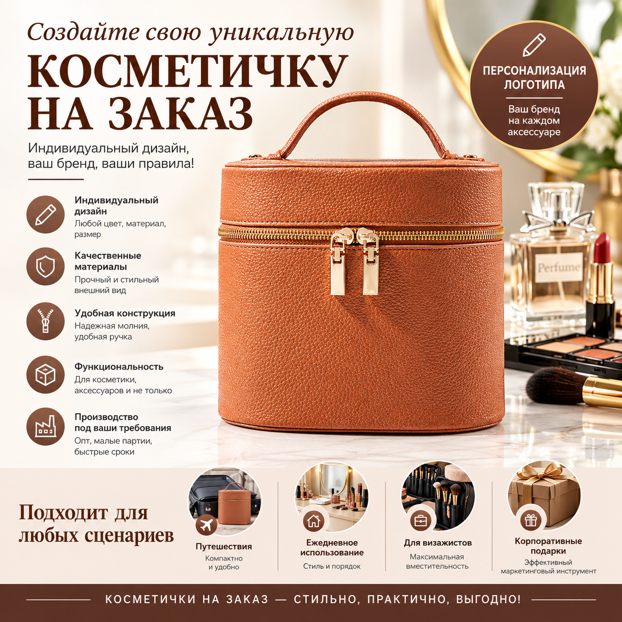 Как выбрать косметичку на заказ: практичное руководство по выбору модели под разные сценарии использования