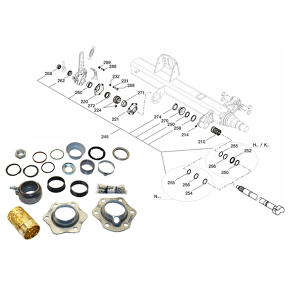 комплект для ремонта распределительного вала BPW 0980106091