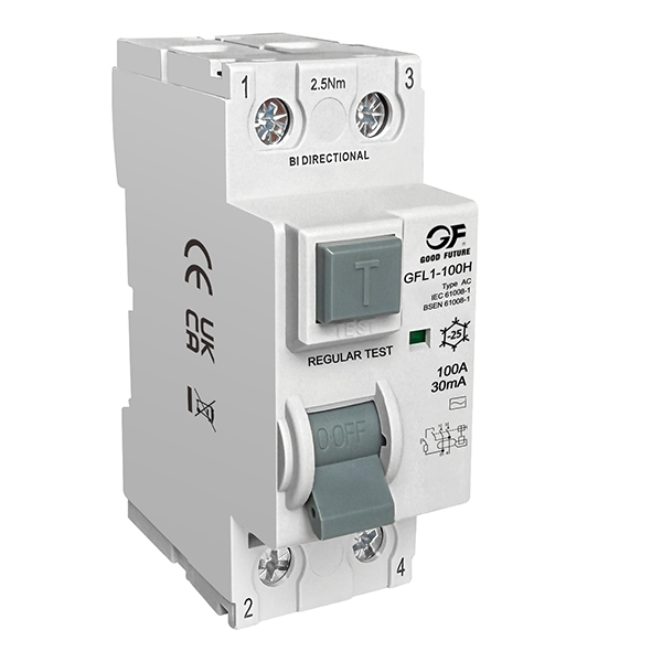 Устройство защитного отключения (УЗО) электромагнитного типа (RCCB) GFL1-100H