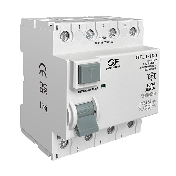 Устройство защитного отключения (УЗО) электромагнитного типа (RCCB) GFL1-100