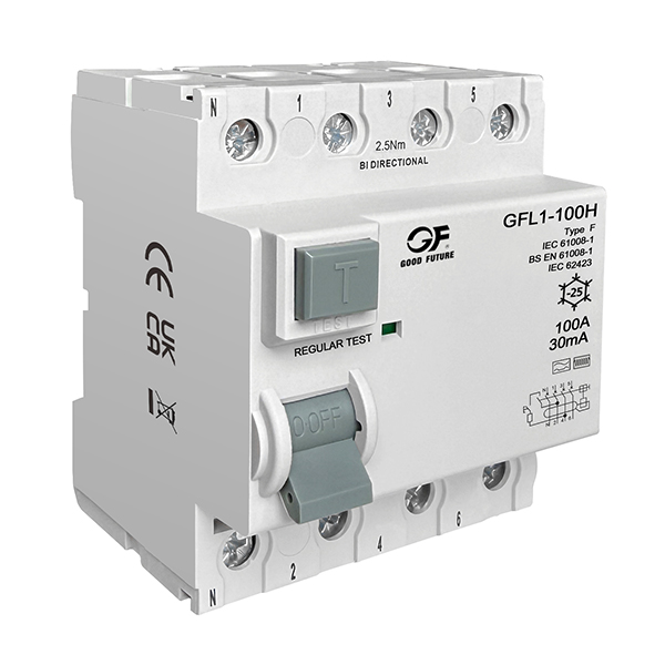 Устройство защитного отключения (УЗО) электромагнитного типа (RCCB) GFL1-100H