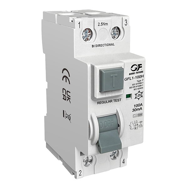 Устройство защитного отключения (УЗО) электромагнитного типа (RCCB) GFL1-100H