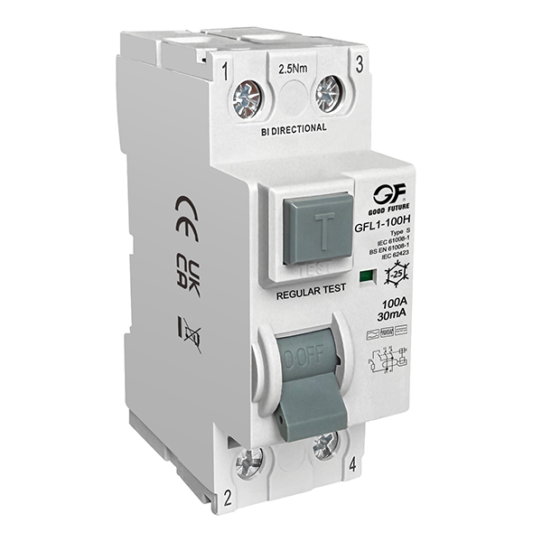 Устройство защитного отключения (УЗО) электромагнитного типа (RCCB) GFL1-100H