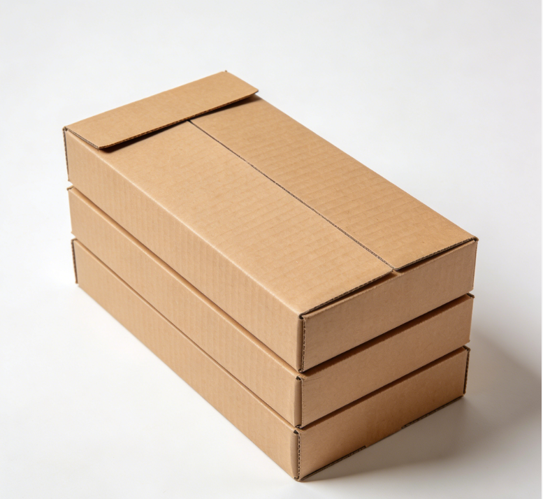 Трехслойная гофрированная картонная коробка