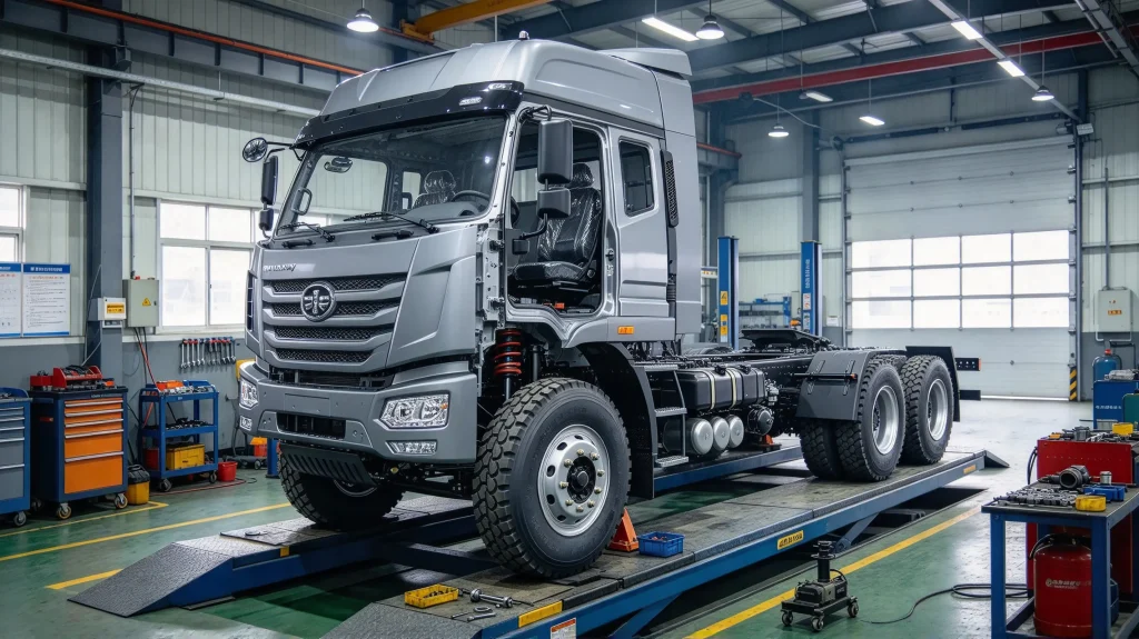 Запчасти для китайских грузовиков HOWO, SHACMAN, FAW, разобранный грузовик в автосервисе, диагностика и ремонт коммерческой техники.