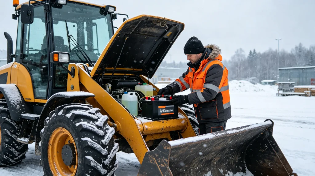 Manutenzione stagionale del caricatore nel clima freddo di Krasnoyarsk, preparazione dell'attrezzatura per il funzionamento invernale, materiali di consumo e liquidi.