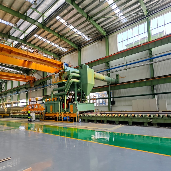 Q69 серия дробеструйный очиститель для стальных плит и профилей