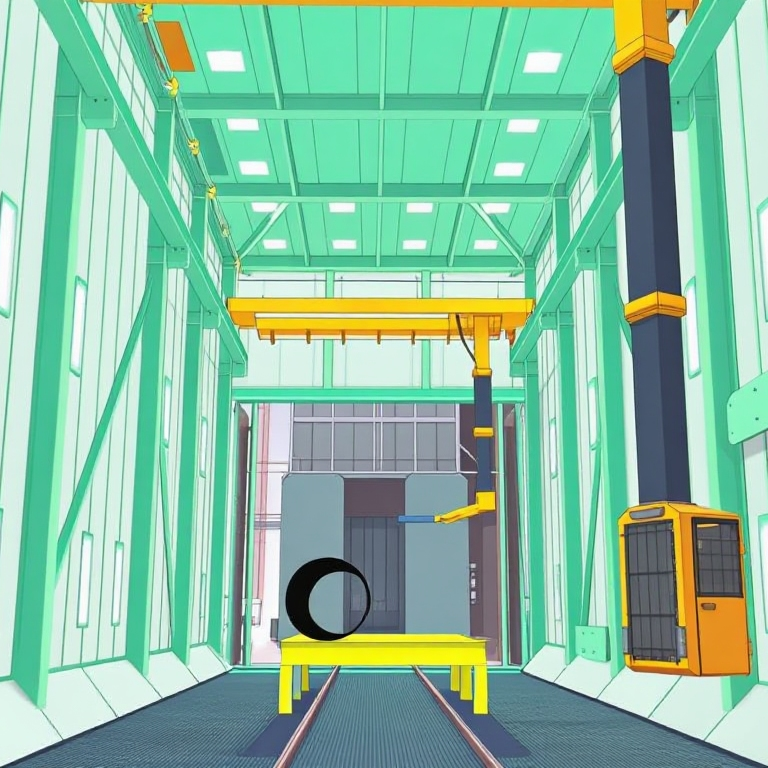 Крупная дробеструйная камера для литых деталей ветроэнергетики