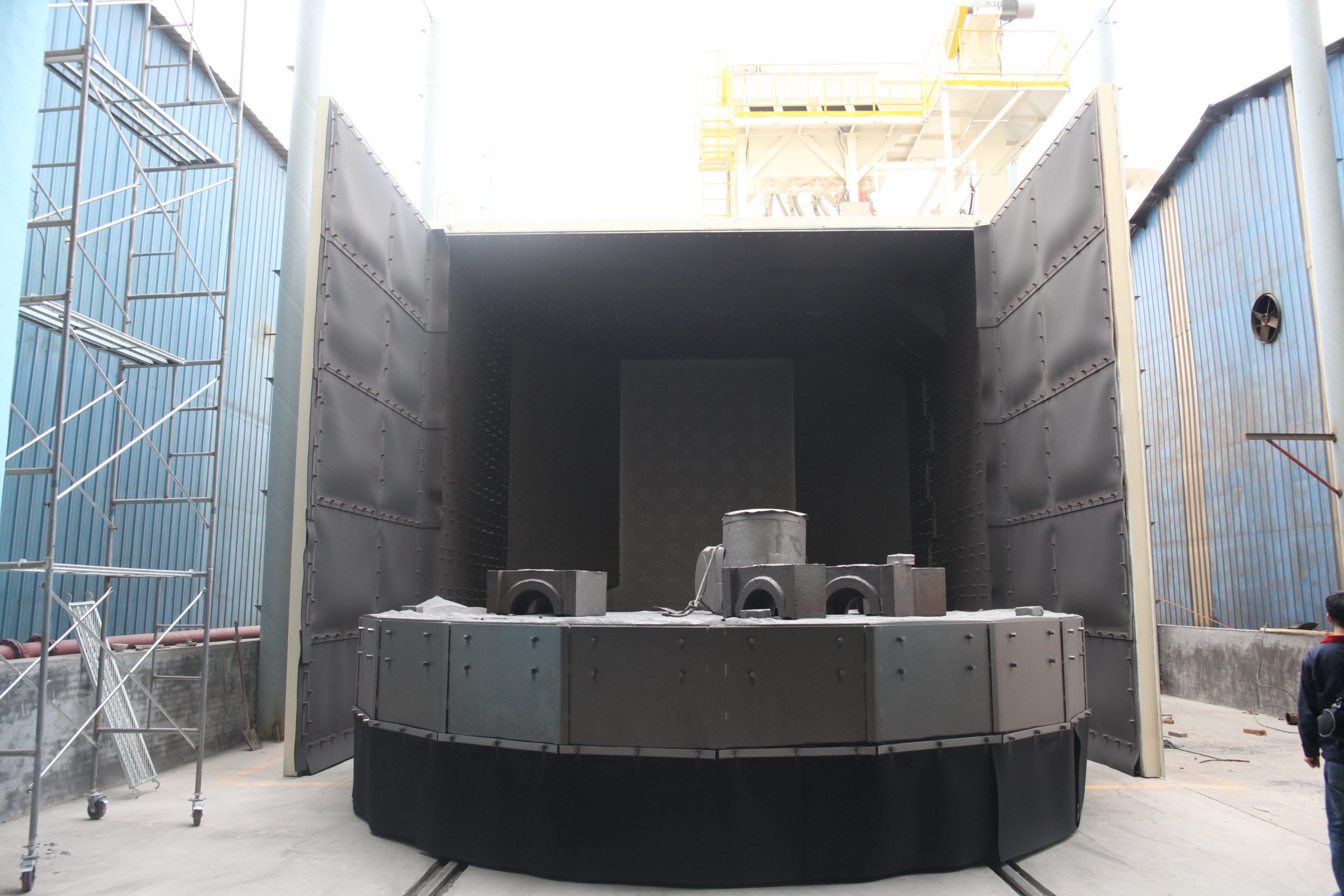 Q36/Q76 серия тележечный дробеструйный очиститель