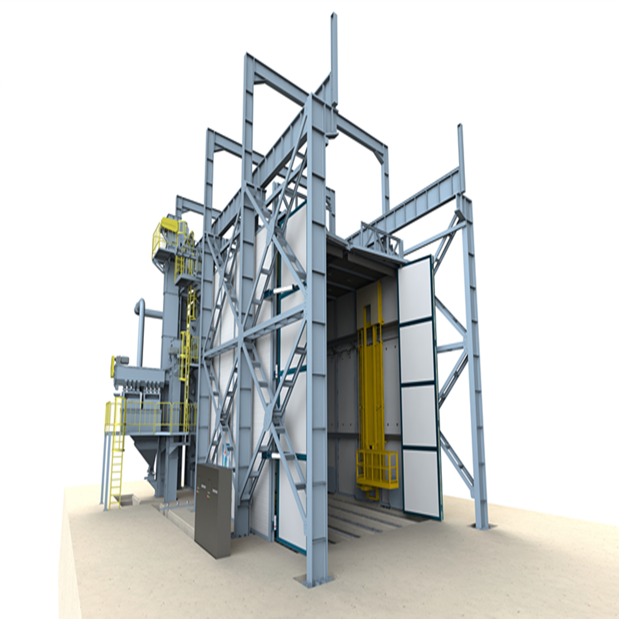 QT37 серия дробеструйный очиститель для строительной техники