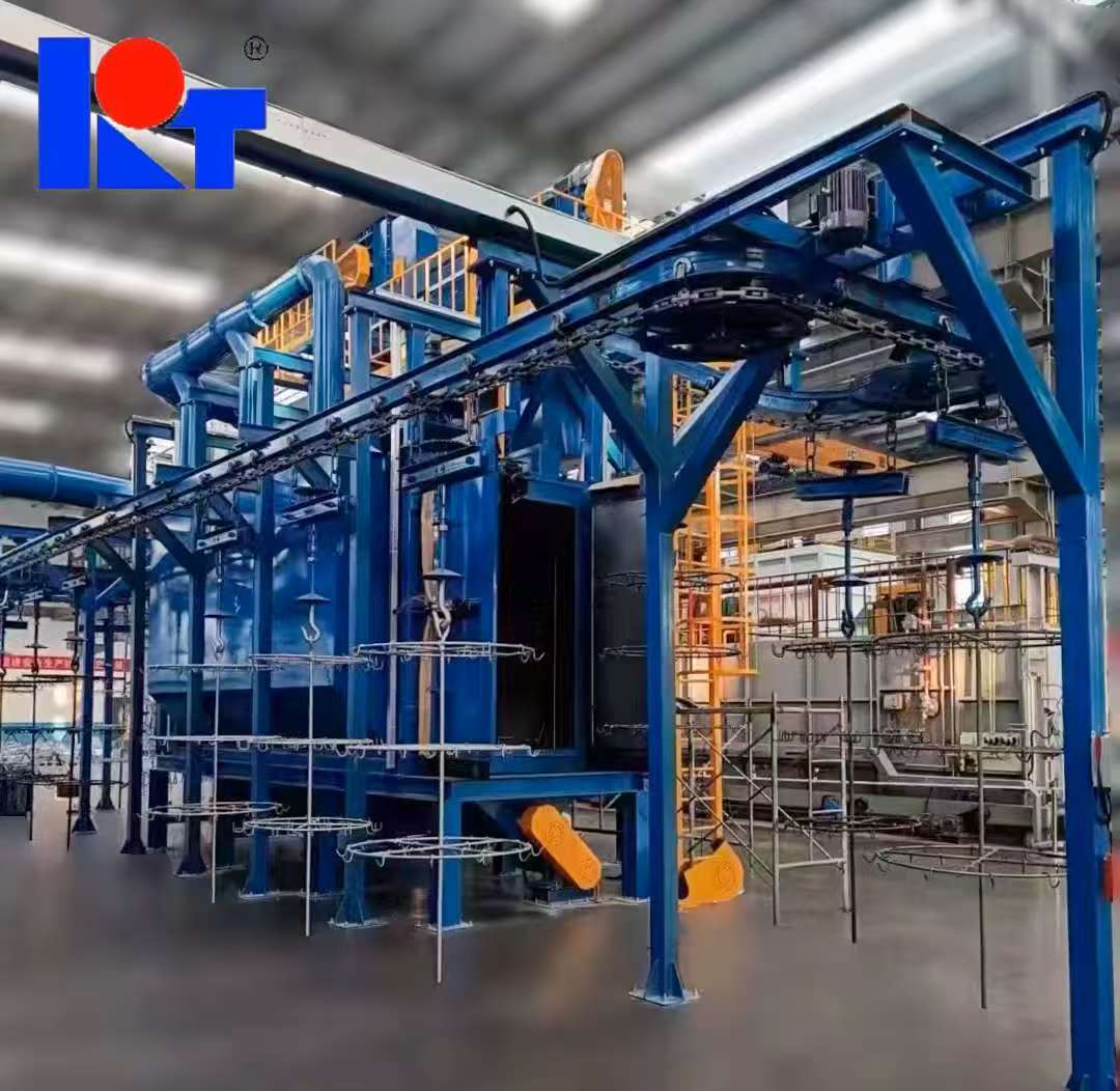 Q38, Q48 Серия непрерывный проходной стальной гусеничный дробеструйный очиститель с регулируемым углом наклона