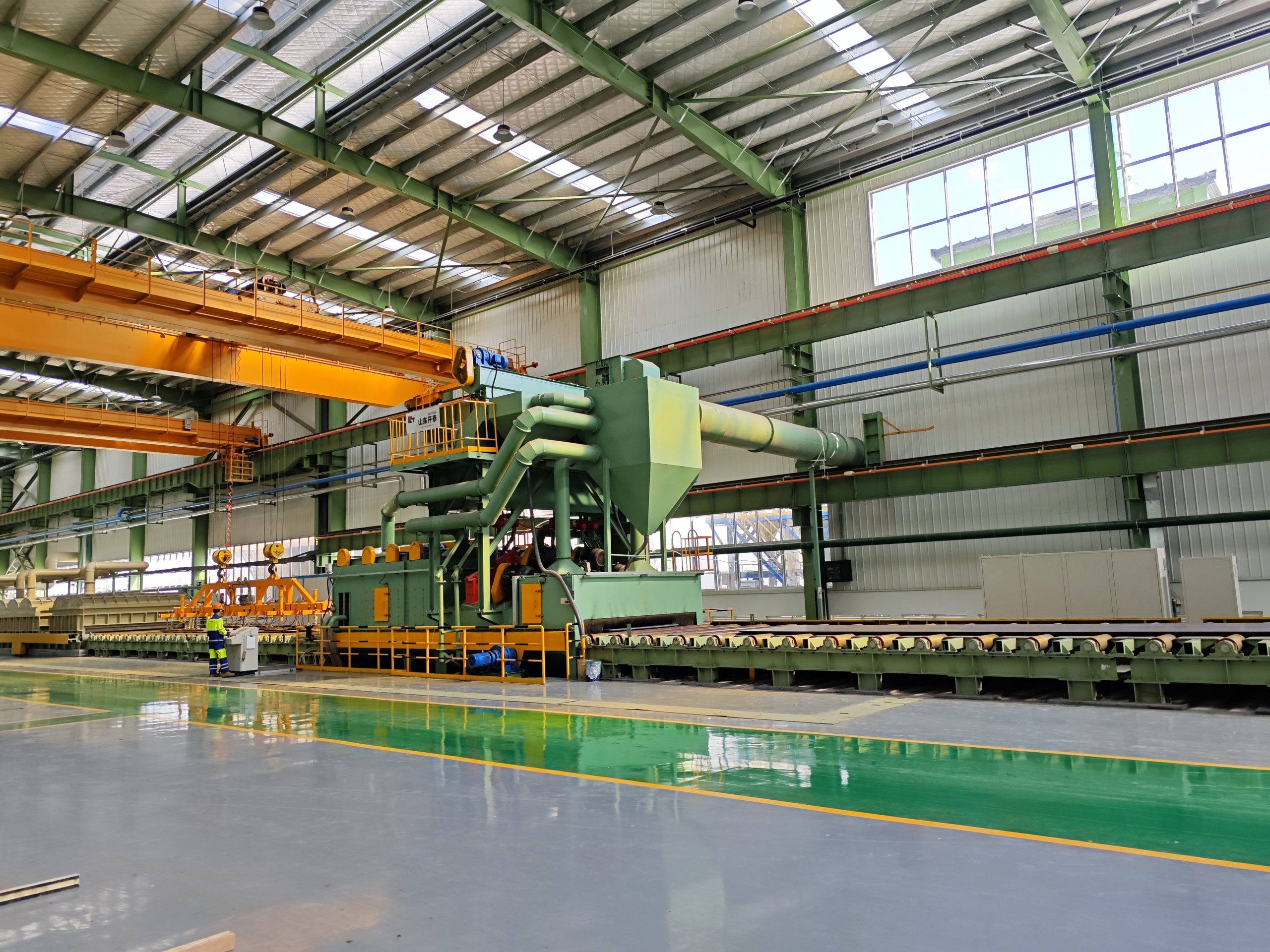 Q69 серия дробеструйный очиститель для стальных плит и профилей