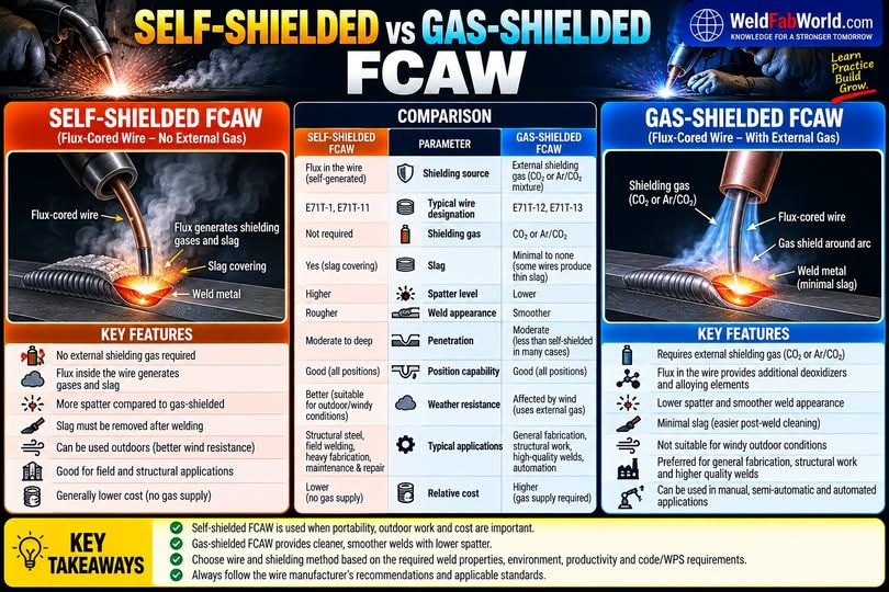FCAW С САМОСТОЯТЕЛЬНОЙ ЗАЩИТОЙ И С ГАЗОВОЙ ЗАЩИТОЙ — В ЧЕМ РАЗНИЦА?