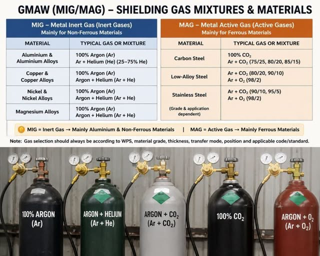 Защитные газы для GMAW