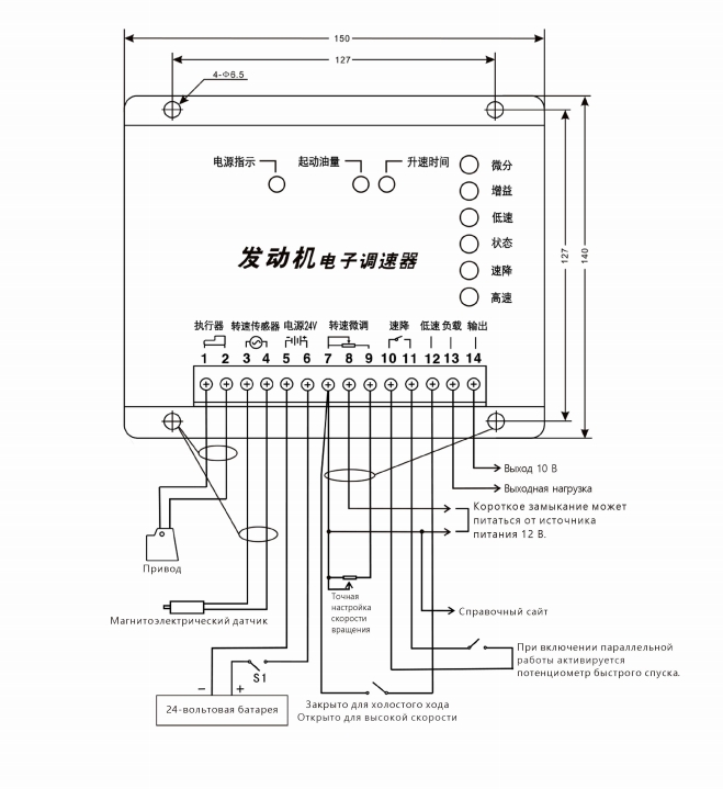 Электронный регулятор скорости двигателя FSK628 (2)