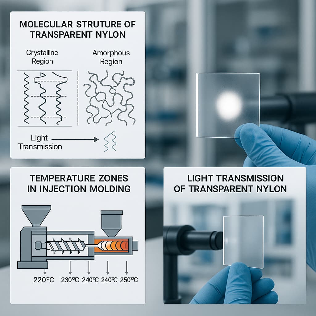 Прозрачный нейлон: технические прорывы от оптического проектирования до контроля формования