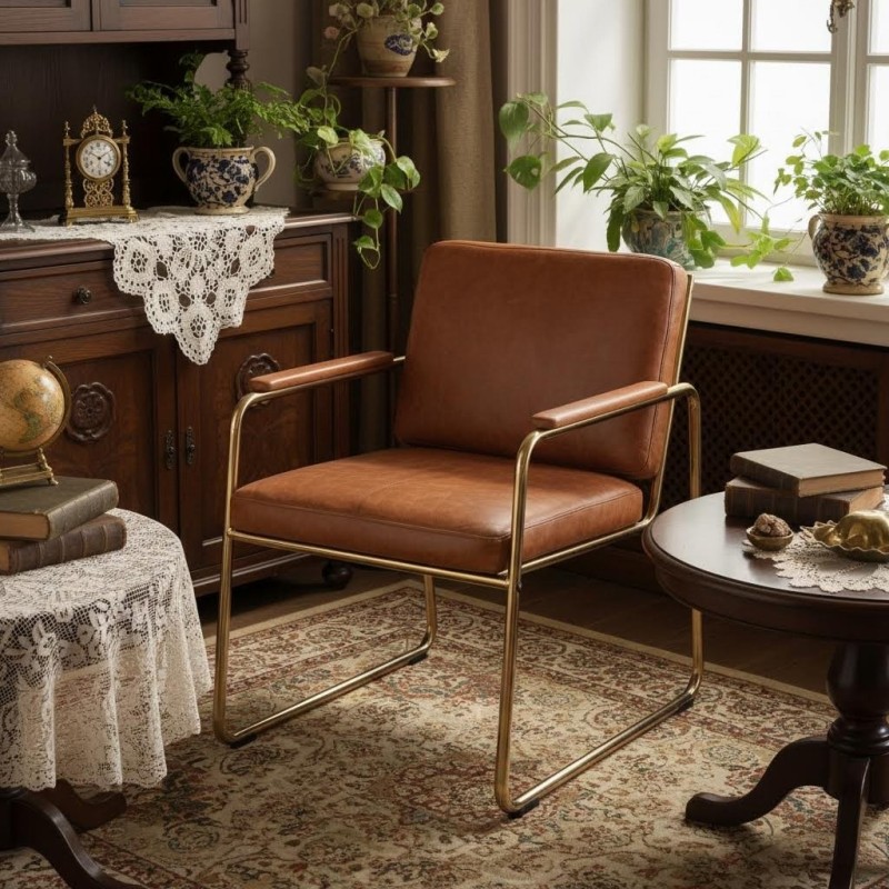Поэтическое слияние винтажа и современности: новое кожаное кресло-лаунж от VV Furniture переосмысливает классическую эстетику домашнего интерьера.