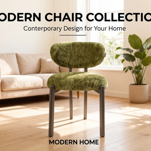 Мягкие обеденные стулья оливково-зеленого цвета с фактурной обивкой VV FURNITURE создают элегантный стиль в ресторане.