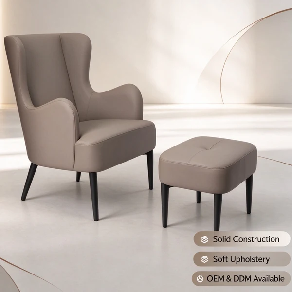 Современный дизайн обеспечивает комфорт | Кресло для отдыха VV-FURNITURE с высокой спинкой создает расслабляющее пространство для чтения.