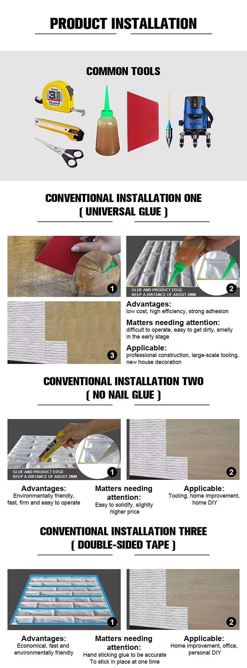 for wall 3D панели для стен (4)