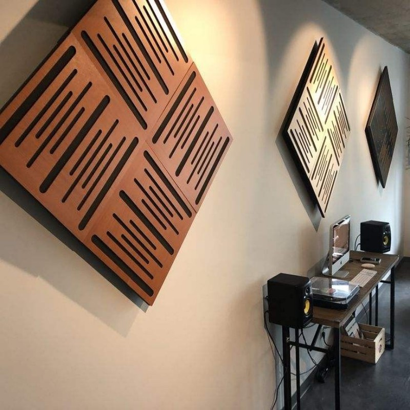 Акустическая деревянная диффузионная панель для стен