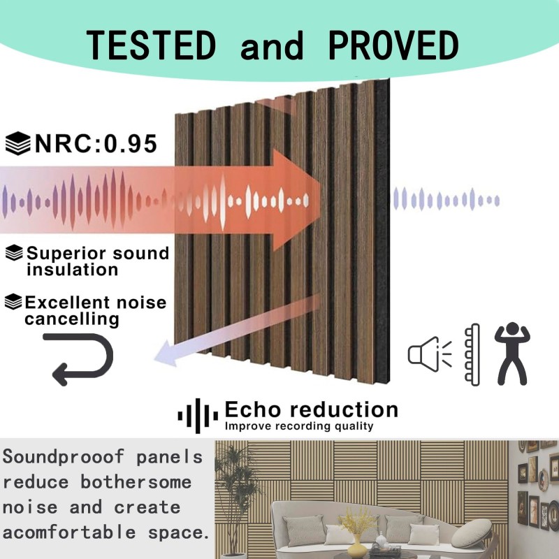 Акустические панели из МДФ и полиэфирного волокна для стен и потолков