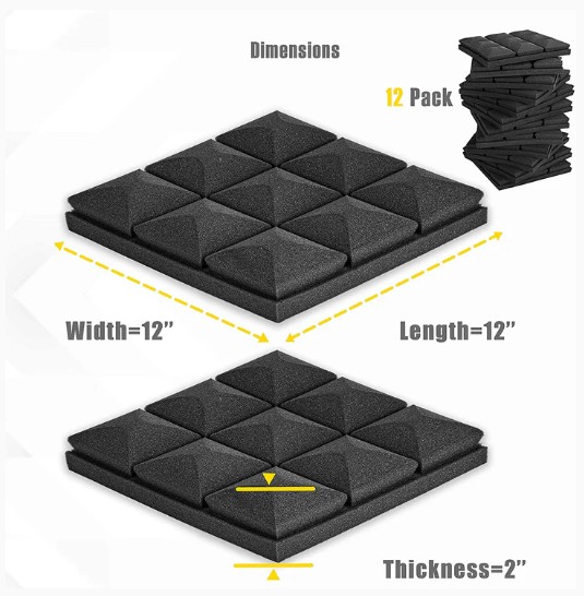 Акустические панели с ромбовидным дизайном для студии 2 (2)