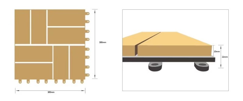 Древесно-полимерная модульная плитка для пола 2 (11)