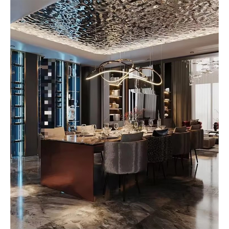 Древесноволокнистая плита из бамбука с волнообразным рисунком