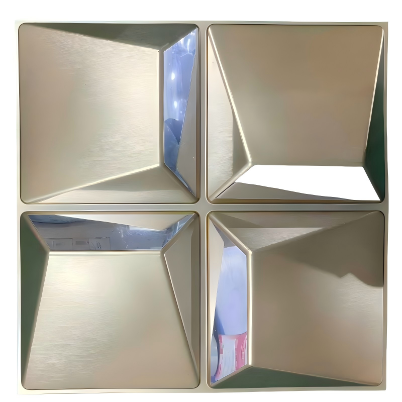 Золотые 3D стеновые панели