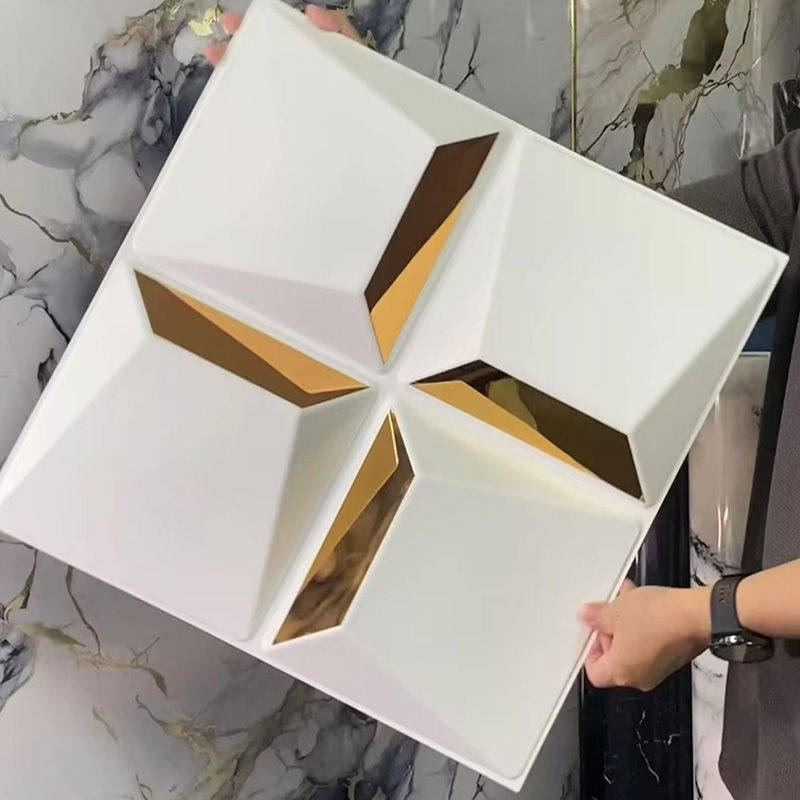 Золотые 3D стеновые панели