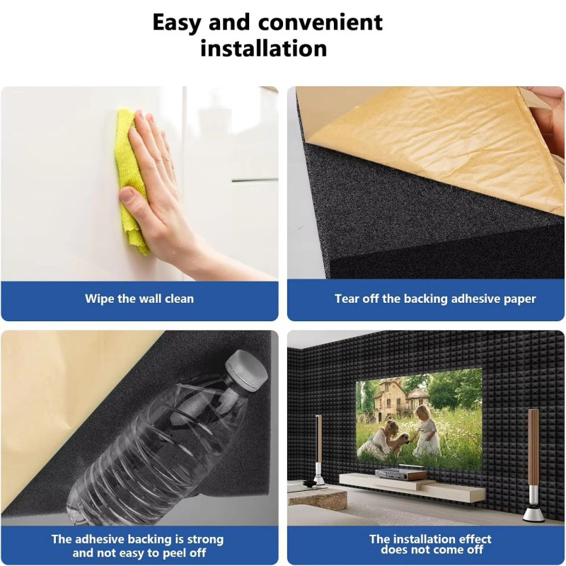 Пирамидальный звукопоглощающий хлопок