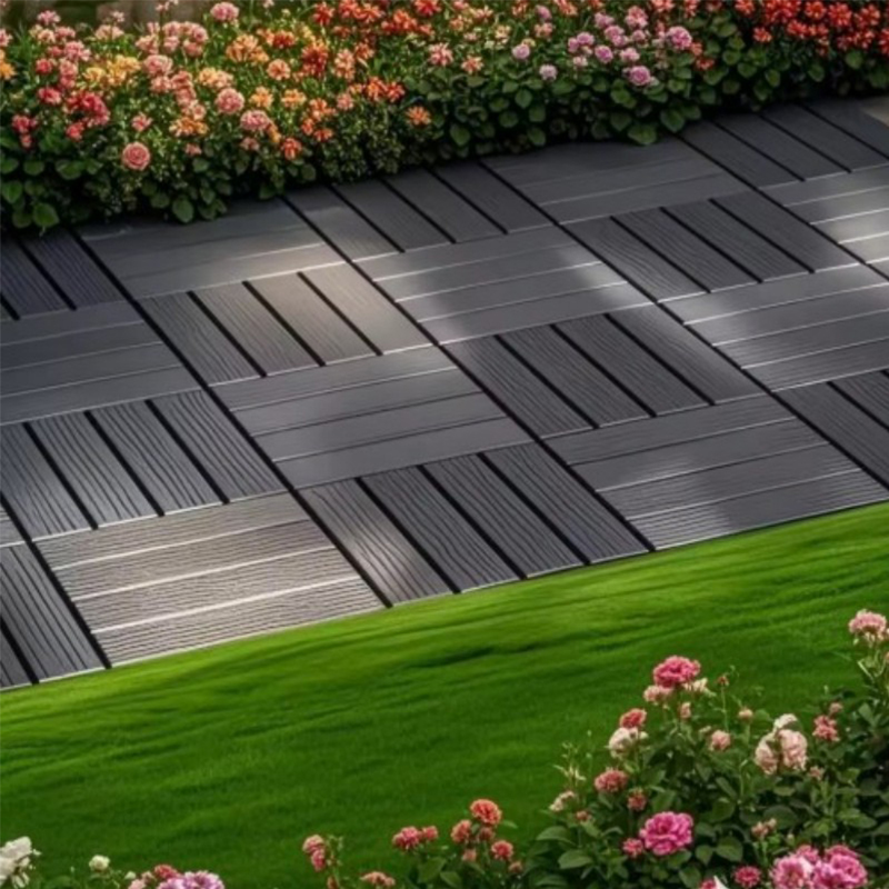 Плитка для пола из ДПК с замковым соединением