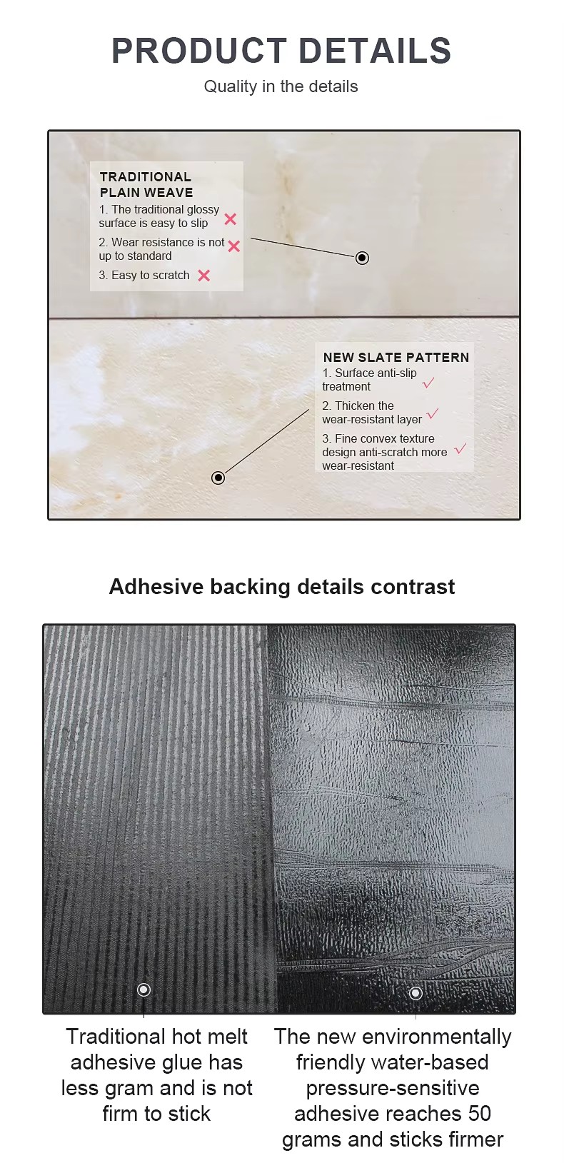 Самоклеящаяся напольная плитка с каменным рисунком 172 (3)