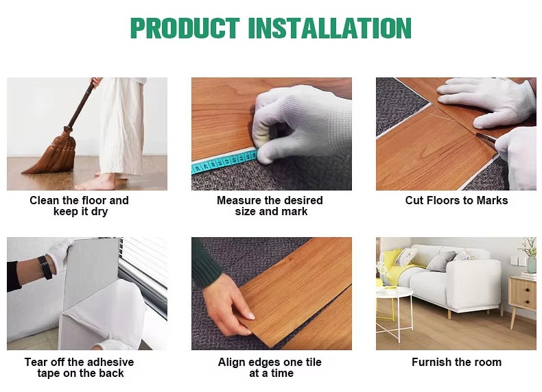 Самоклеящиеся наклейки для пола с древесным зерном 4172 (6)