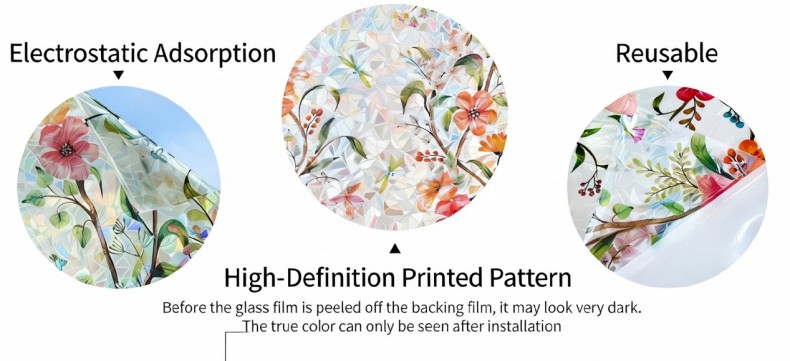 Статические наклейки на стекло для окон 492 (4)