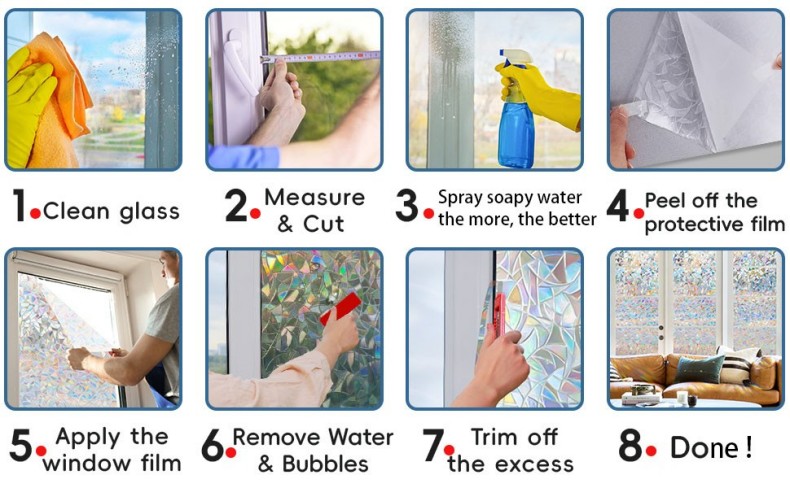 Статические наклейки на стекло для окон 492 (9)