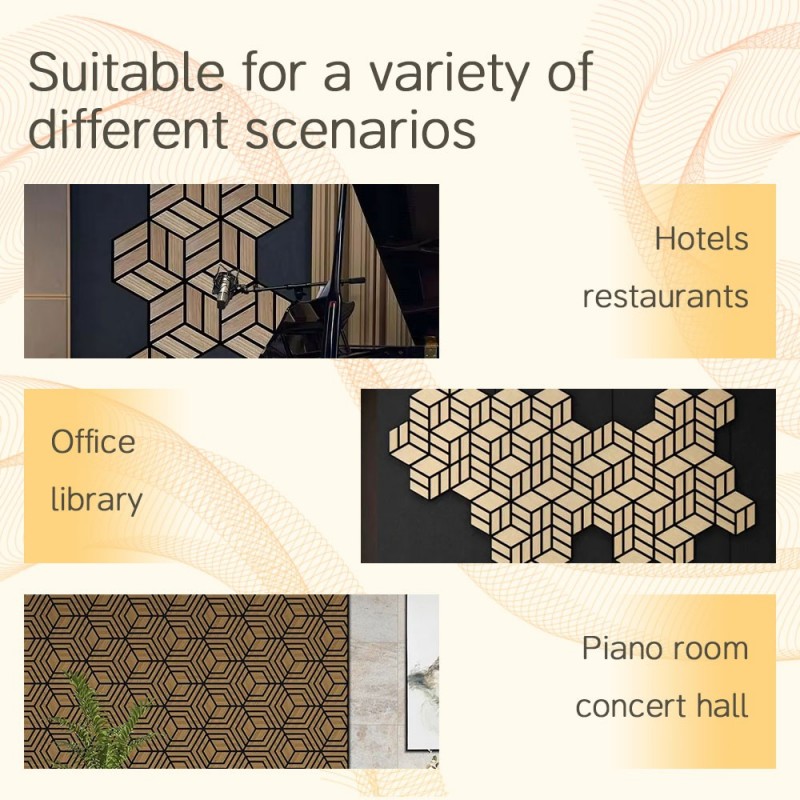 Шестигранные самоклеящиеся звукопоглощающие панели для стен 2 (8)