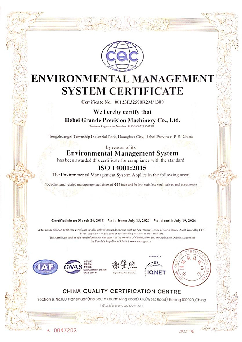ISO 14001 Сертификат