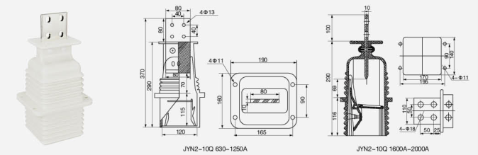Коробка контактов JYN2-10Q 630А–1250А