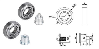 Подшипники (с комплектной сборкой, с заклепковым типом подшипникового ядра)