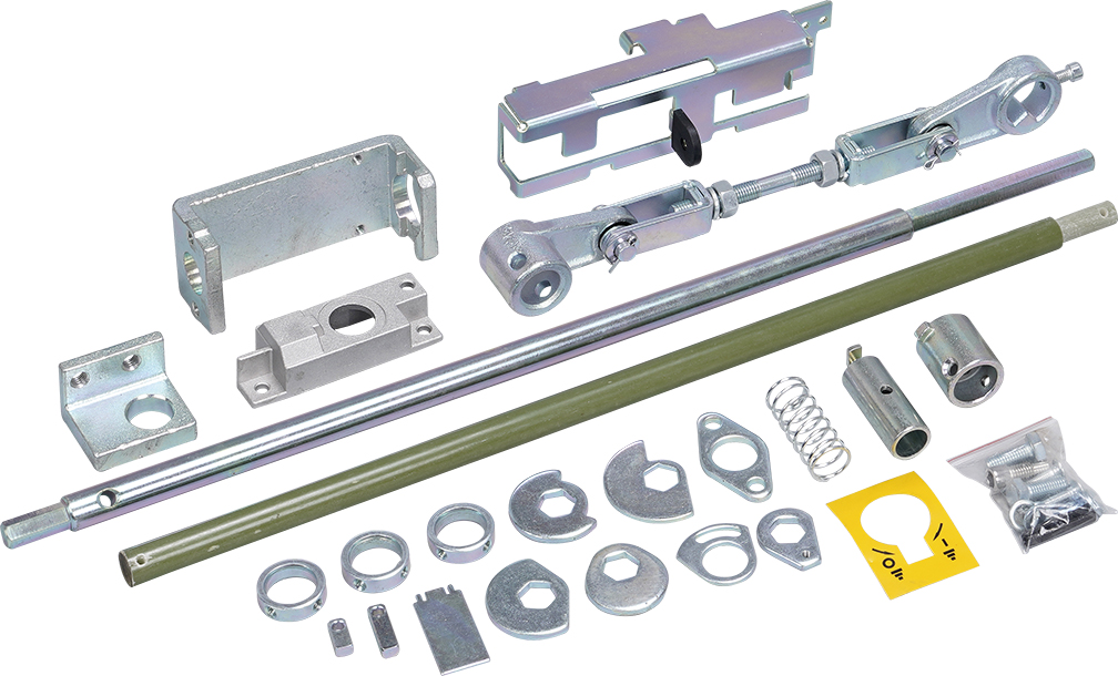 Схема устройства блокировочного устройства привода заземляющего выключателя на 10 кВ (вариант с центральной блокировкой и задней изолирующей штангой) 5HG.363.010.2