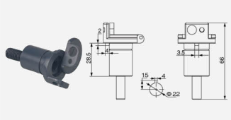 Замок двери с крышкой (для опломбировки) 707-3
