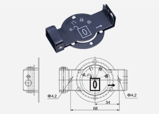 Устройство навесного замка для средней двери ZGS-5