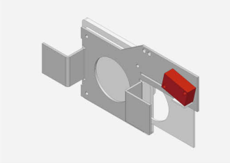 Устройство навесного замка для средней двери (Модификация II, с приоритетом ручного привода) ZGS-7