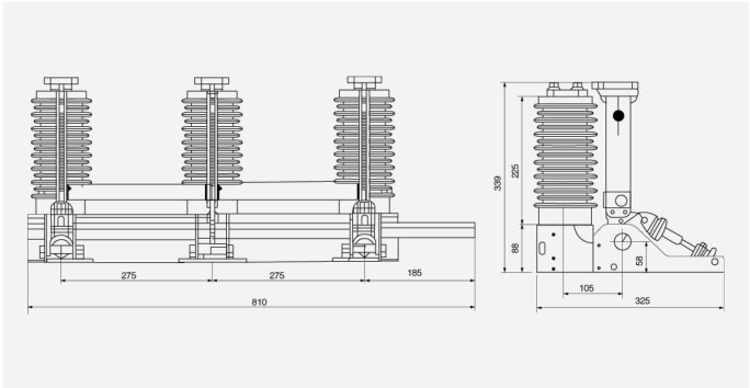 Внутренний высоковольтный заземляющий выключатель типа JN15-24/31.5