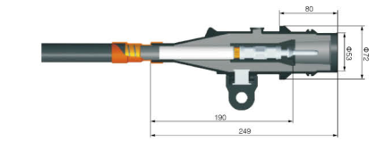Прямой кабельный муфт ZTS-12-24kV/250