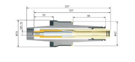 Односторонний муфт-булавка HB DTT-24kV 200A