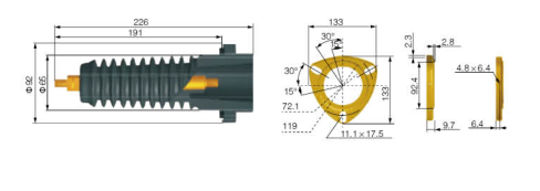 Удлиненный корпус булавки HB JCTGZ-15kV